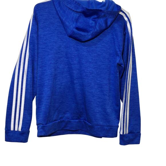Adidas Unisex Youth Blue White  Pullover Hoodie Sweatshirt Large 14/16 - Picture 4 of 5